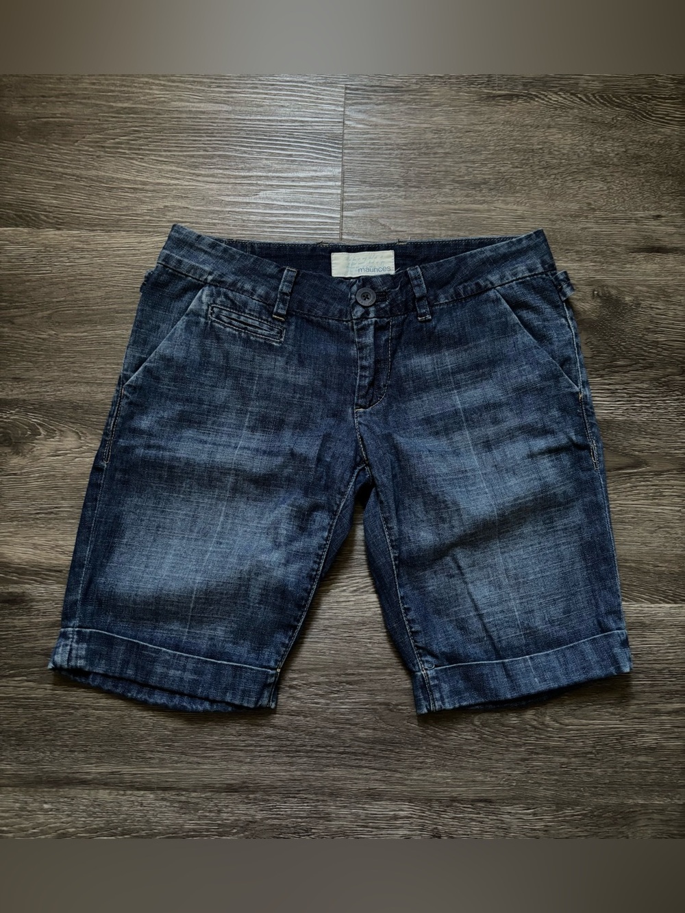 Maurices Dark Wash Denim Bermuda Shorts